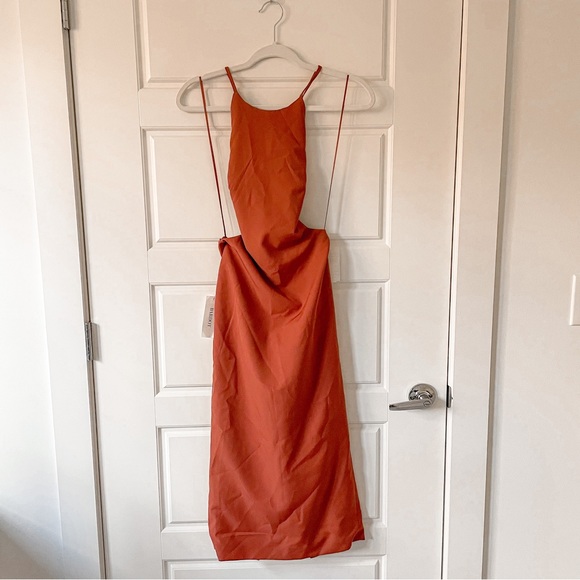 NWT Bardot Ramona Midi Dress Rust - Picture 3 of 9